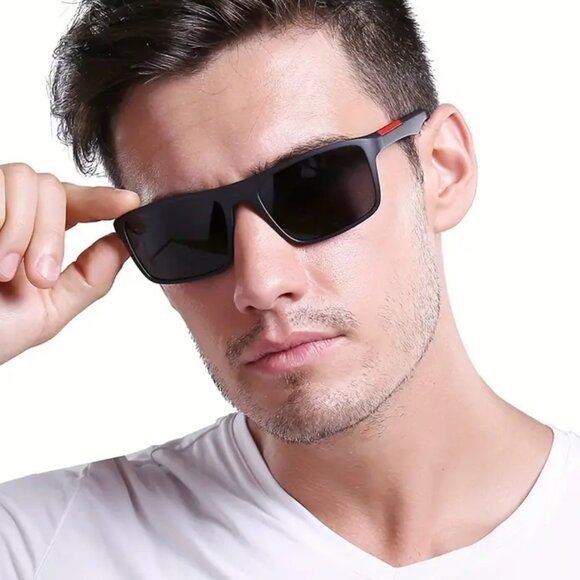 Blue Mirror Lens Polarized Men Sunglasses Trendy Fashion Driving Shades Retro - Picture 8 of 13